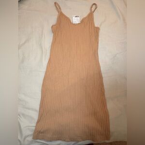 H&M Tan Ribbed Sleeveless Dress - New with Tag